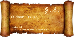 Gudmon Anikó névjegykártya